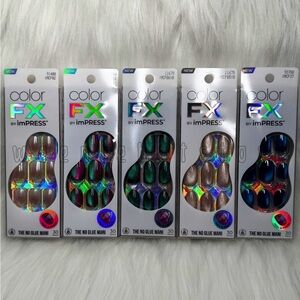 Color FX by imPRESS Nails BNIB Lot of 5 Different Colors